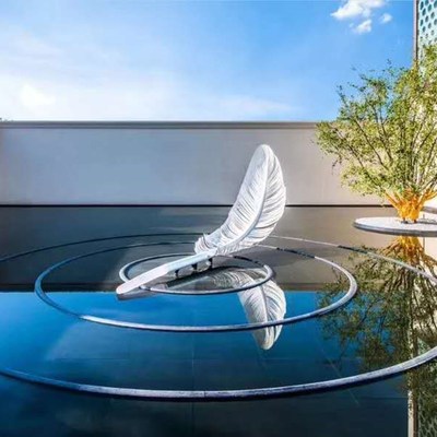 不銹鋼雕塑抽象設計 藝術創意景觀雕塑 澤業雕塑廠家 商場景觀雕塑