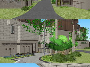 新中式別墅庭院景觀住宅區(qū)建筑規(guī)劃設(shè)計(jì)su模型圖下載 圖片164.89mb 植物景觀庫 su模型